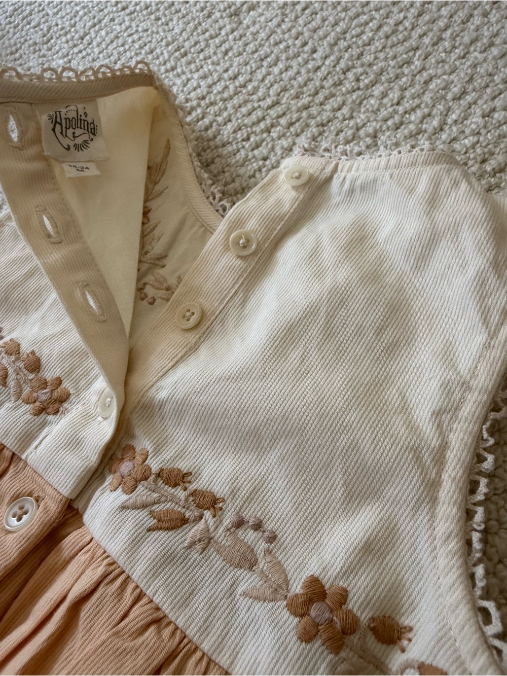 Apolina Baby Clara Bubble in Cream Peach Yogurt - Picture 5 of 5